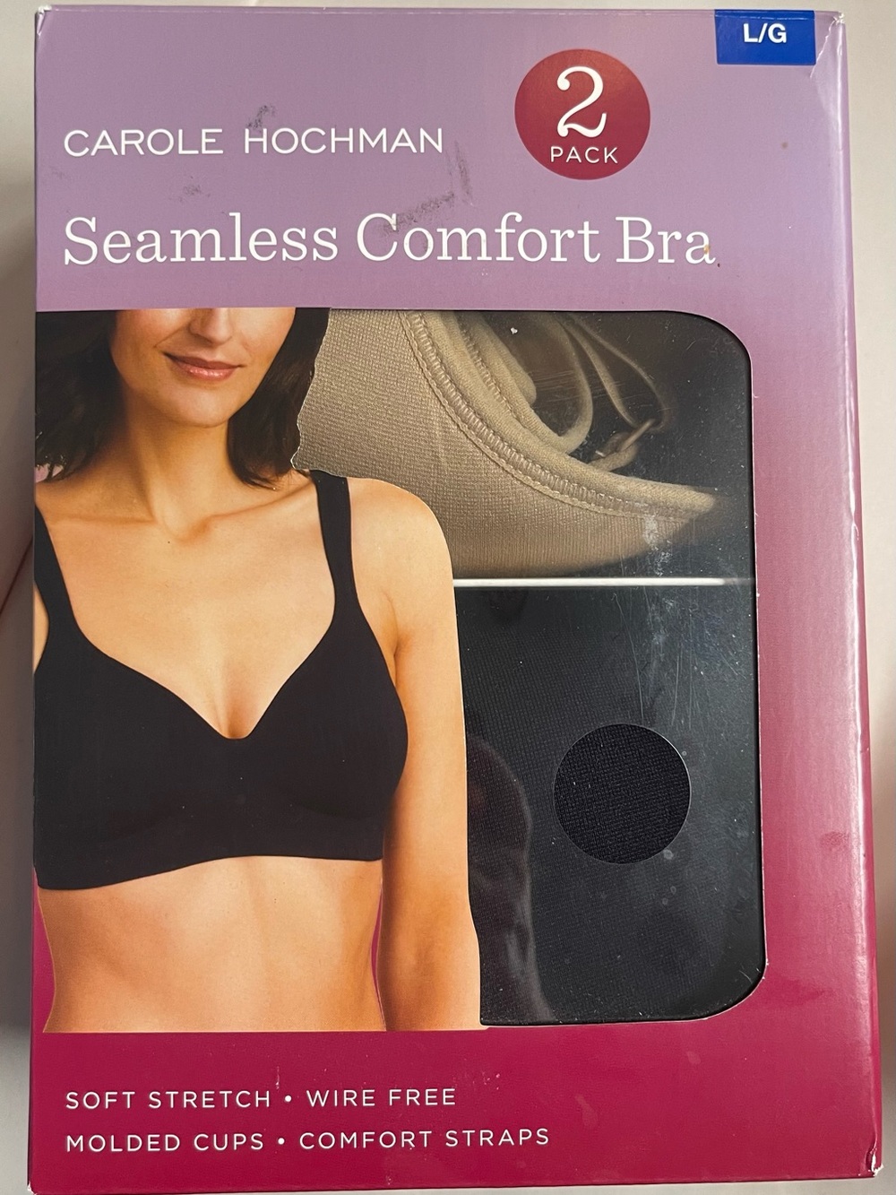 Midnight by Carole Hochman Seamless Comfort Bra - Black & Beige (2-Pack)
